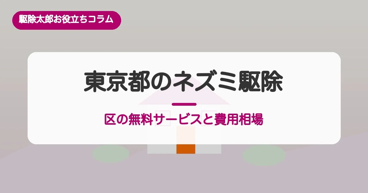 東京都のネズミ駆除｜区の無料サービスと費用相場・依頼先